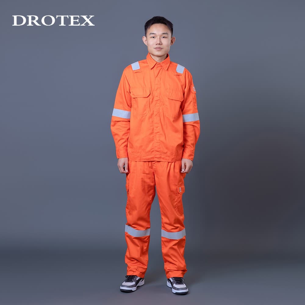 電力機械工人防火阻燃抗靜電芳綸工作服夾克和褲子套裝